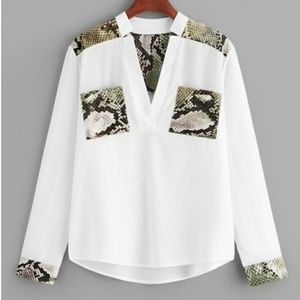 Snake Skin Print Blouse